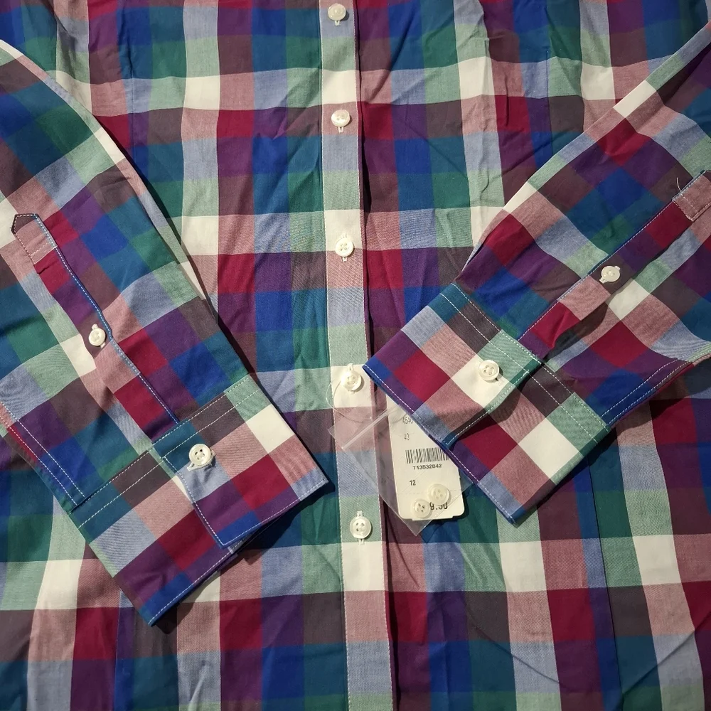 Brooks Brothers 346 Women’s Plaid Button-Down Shirt Size 12 Cotton Preppy Office - Picture 6 of 11